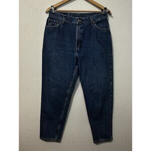 Levi's 550 Relaxed Fit Dark Washed 5 Pocket Tapered Leg Jeans Size 14 Short